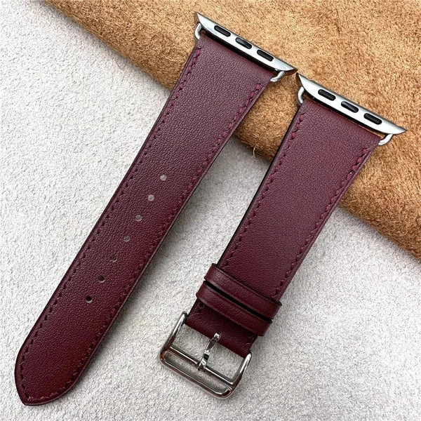 Barenia Leather Band for Apple Watch — Weinrot / 40mm/41mm/42mm