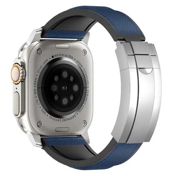 R Elite FKM Band - Classic — Mavi – Gümüş Toka / 42mm/41mm/40mm