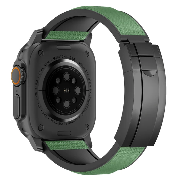 R Elite FKM Band - Classic — Yeşil – Siyah Toka / 42mm/41mm/40mm