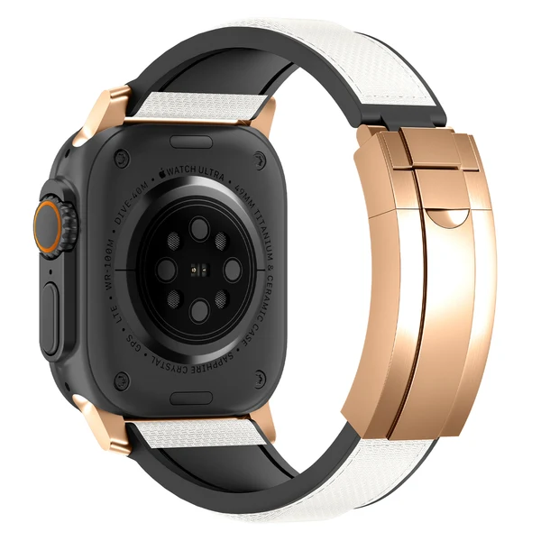 R Elite FKM Band - Classic — Beyaz-rose gold / 42mm/41mm/40mm