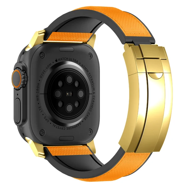 R Elite FKM Band - Classic — Turuncu-Altın / 42mm/41mm/40mm