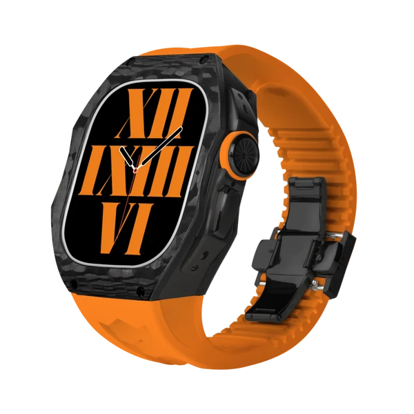 RM808 Carbon Fibre — Black / Sunset Orange / 49 mm