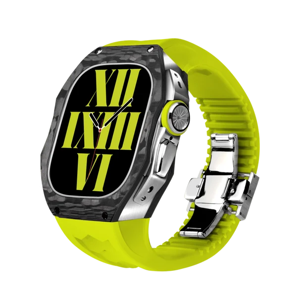 RM808 Carbon Fibre — Black-silver / Green / 49 mm