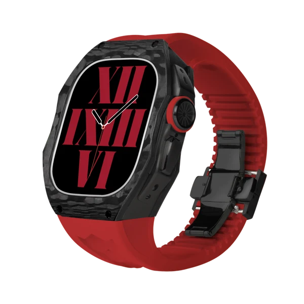 RM808 Carbon Fibre — Black / Diablo Red / 49 mm