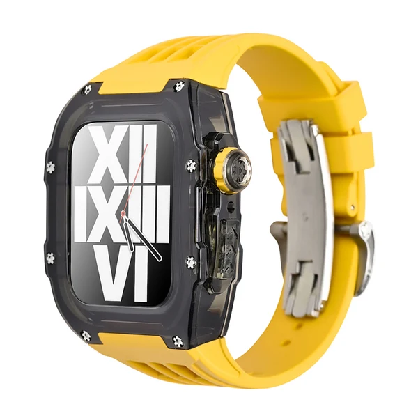 RM V30 Glacier Black — Monet-geel / 45 mm