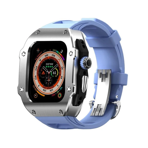 RM Vanguard — Srebrny / Błękit makaronikowy / 49 mm