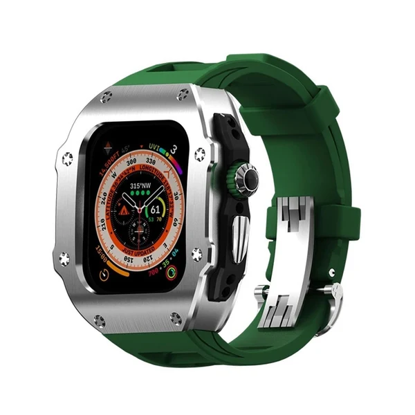 RM Vanguard — Srebrny / Leśna zieleń / 49 mm