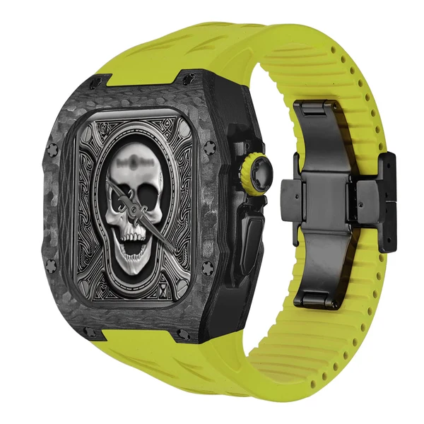 RM7006 Carbon Fibre — Czarny / Zielony / 49 mm