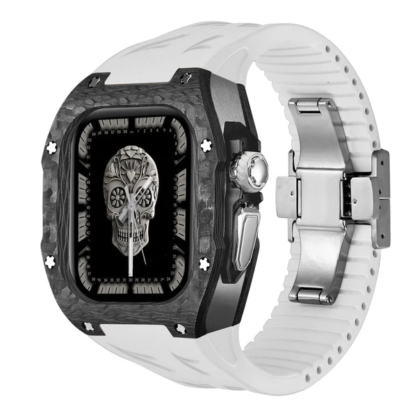 RM7006 Carbon Fibre — Czarno-srebrny / Biały / 49 mm