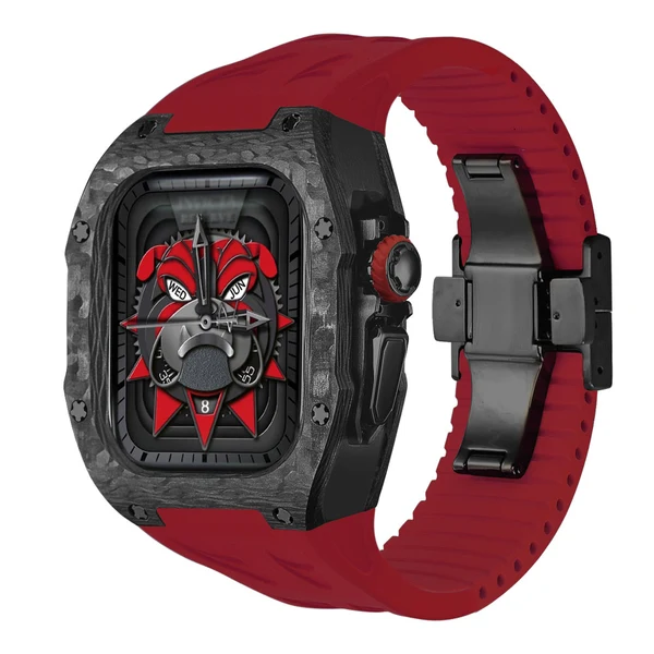 RM7006 Carbon Fibre — Czarny / Czerwony / 49 mm