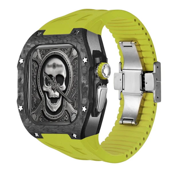 RM7006 Carbon Fibre — Czarno-srebrny / Zielony / 49 mm