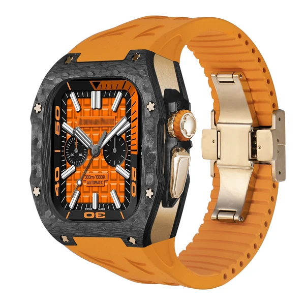 RM7006 Carbon Fibre — Czarno-różowozłoty / Pomarańczowy / 49 mm