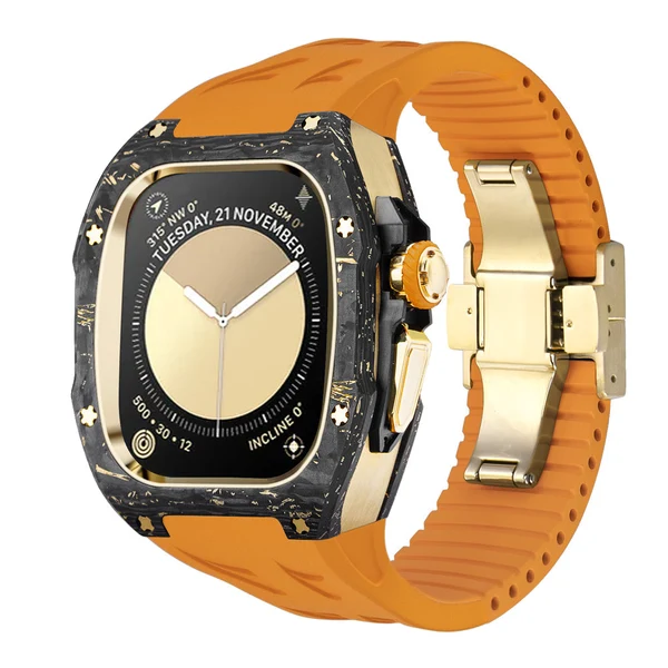 RM7006 Carbon Fibre — Czarno-złoty / Pomarańczowy / 49 mm
