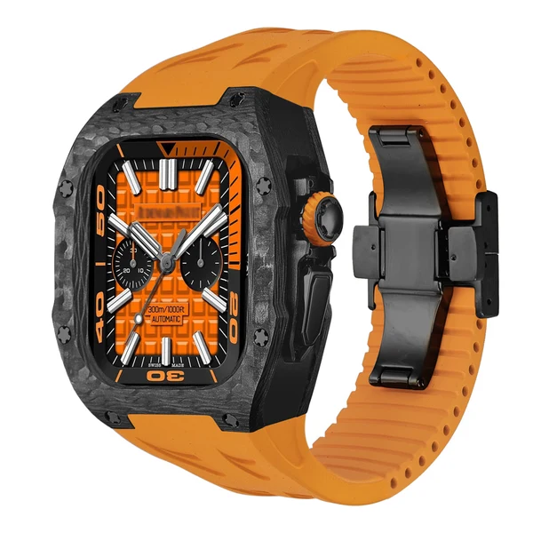RM7006 Carbon Fibre — Czarny / Pomarańczowy / 49 mm