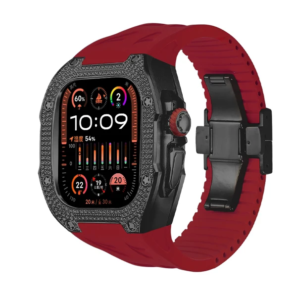 RM7006 Titanium 5A Zircon — Black / Red / 49 mm