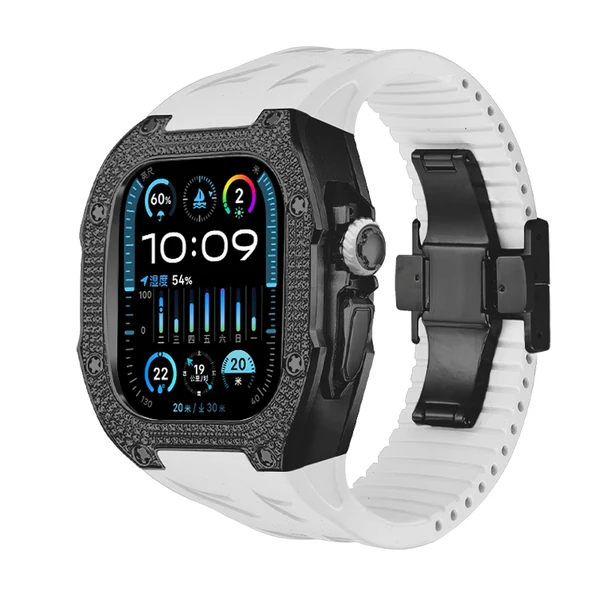 RM7006 Titanium 5A Zircon — Black / White / 49 mm
