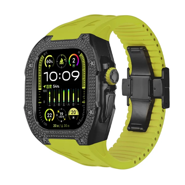 RM7006 Titanium 5A Zircon — Black / Green / 49 mm