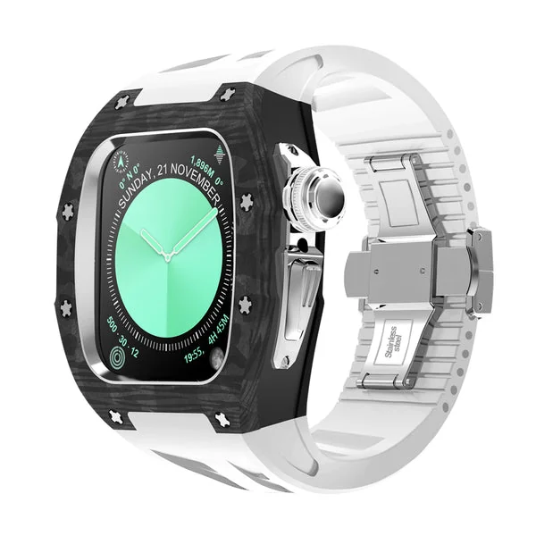 RM7013 Carbon Fibre — Noir-argent / Blanc / 46 mm