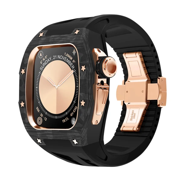 RM7013 Carbon Fibre — Noir-or rose / Noir / 46 mm
