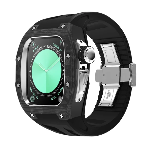RM7013 Carbon Fibre — Noir-argent / Noir / 46 mm