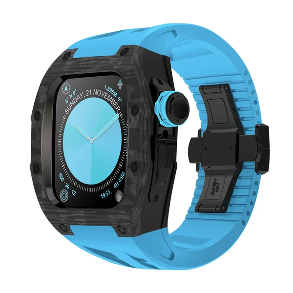 RM7013 Carbon Fibre — Noir / Bleu / 46 mm