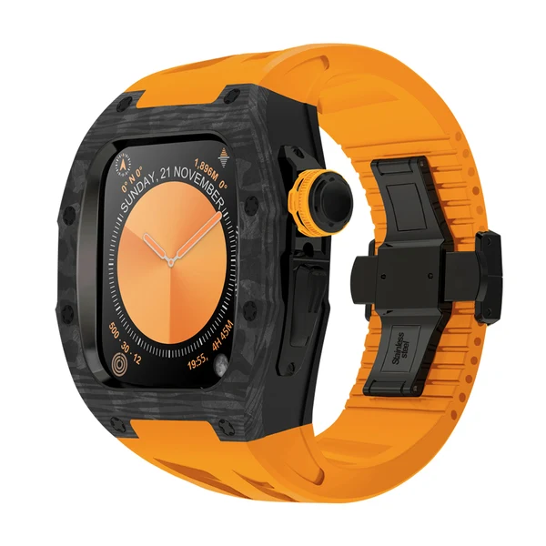 RM7013 Carbon Fibre — Noir / Orange / 46 mm