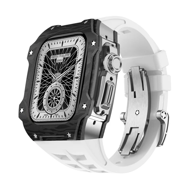 RM7015 Carbon Fibre — Noir-argent / Blanc / 49 mm