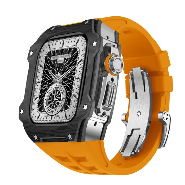 RM7015 Carbon Fibre — Noir-argent / Orange / 49 mm