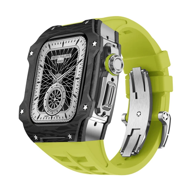 RM7015 Carbon Fibre — Noir-argent / Vert / 49 mm