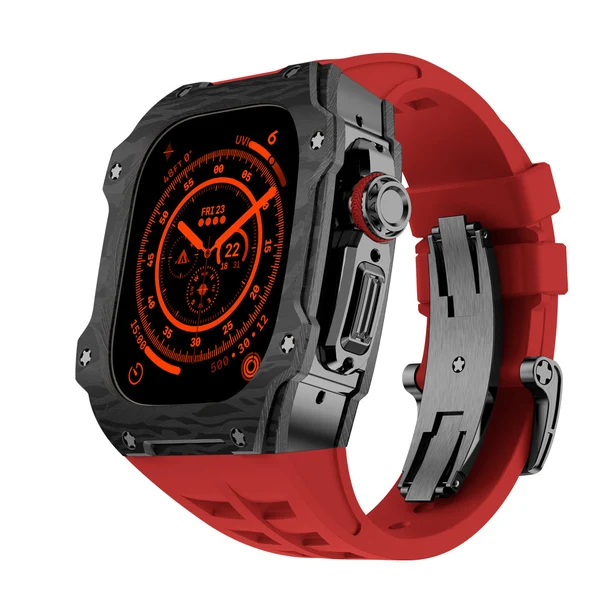 RM7015 Carbon Fibre — Noir / Rouge / 49 mm