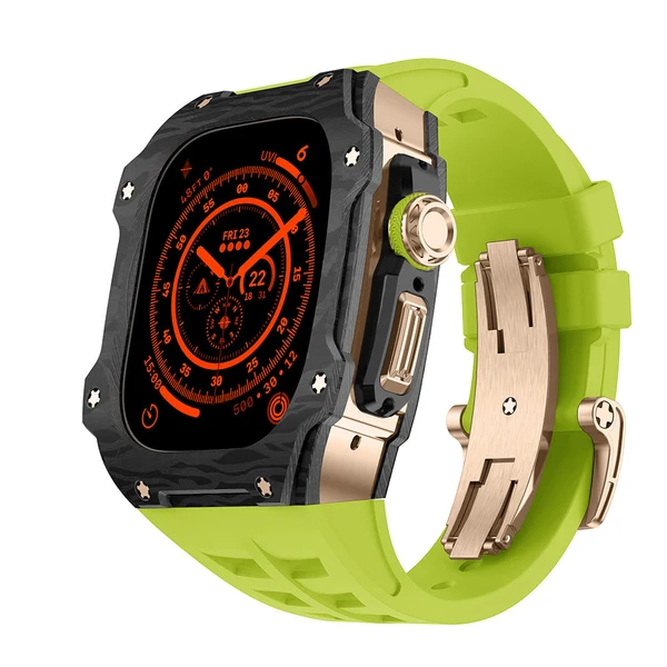 RM7015 Carbon Fibre — Noir-or / Vert / 49 mm