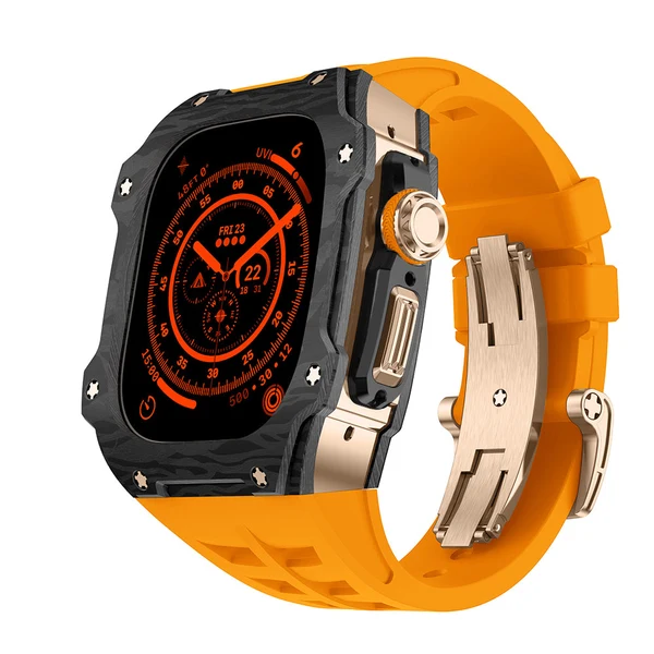 RM7015 Carbon Fibre — Noir-or / Orange / 49 mm