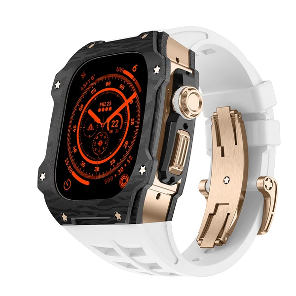 RM7015 Carbon Fibre — Noir-or / Blanc / 49 mm