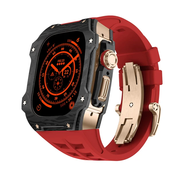 RM7015 Carbon Fibre — Noir-or / Rouge / 49 mm