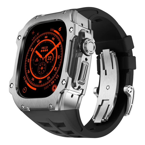 RM7015 Silver Vanguard — Negro / 49 mm