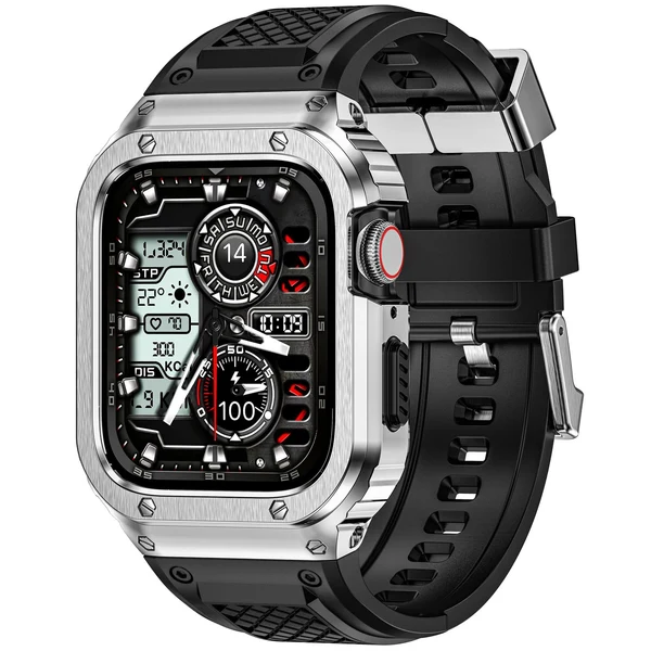 Rugged Steel — Srebrny / 44 mm