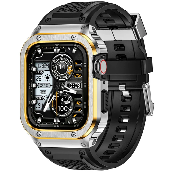 Rugged Steel — Srebrno-złoty / 44 mm