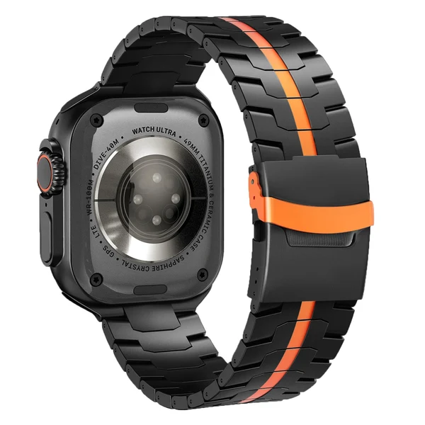 Titanium Band For Apple Watch — Czarny pomarańczowy / 40mm/41mm/42mm