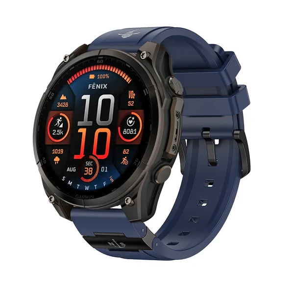 SEURE "The Shark" Garmin Watch Band — Classic Edition — Azul preto / 26mm