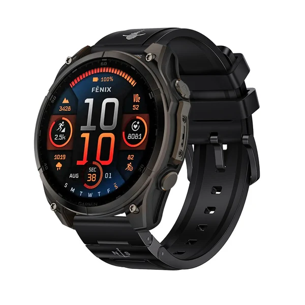 SEURE "The Shark" Garmin Watch Band — Classic Edition — Preto preto / 26mm
