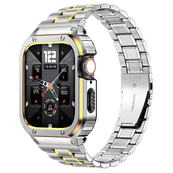 Stainless Steel Link — Argento-oro / 44 mm