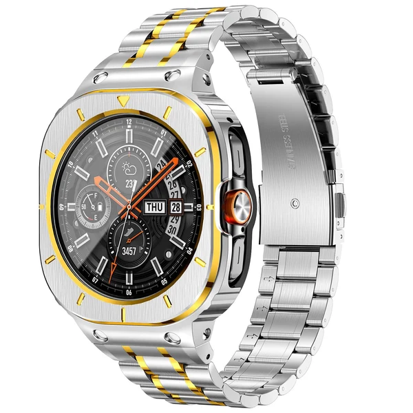 Galaxy Stainless Steel — Argintiu-auriu / 47 mm