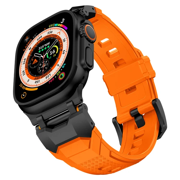 The Airfoil Band — Laranja – adaptador preto / 46mm/45mm/44mm