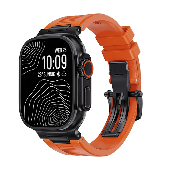 The Chrono Strata — Orange – Schließe Schwarz / 46mm/45mm/44mm