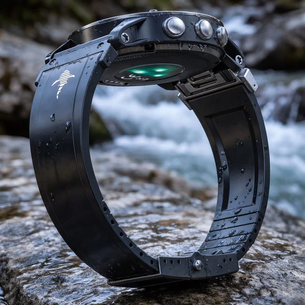 The Shark — Fine Watchmaking Grade FKM Garmin Watch Band, view 3 of 21