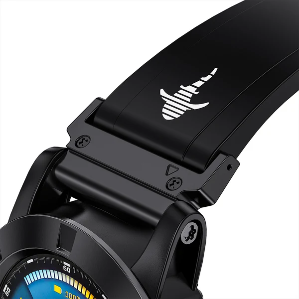 The Shark — Fine Watchmaking Grade FKM Garmin Watch Band, view 4 of 21