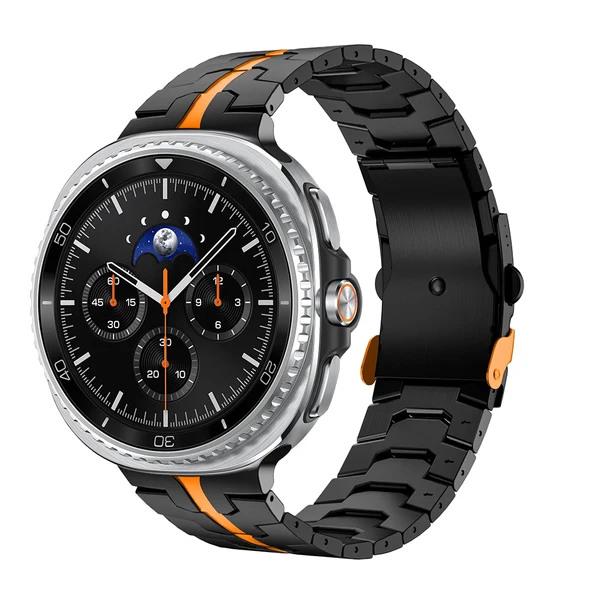 Titanium Band For Samsung Galaxy Watch — Schwarz-Orange / Galaxy Watch8 Classic 46mm