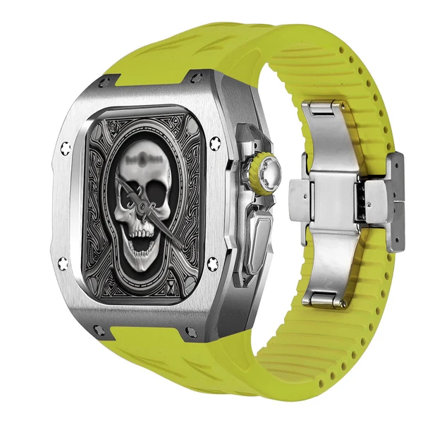 RM7006 Titanium — Srebrny / Zielony / 49 mm
