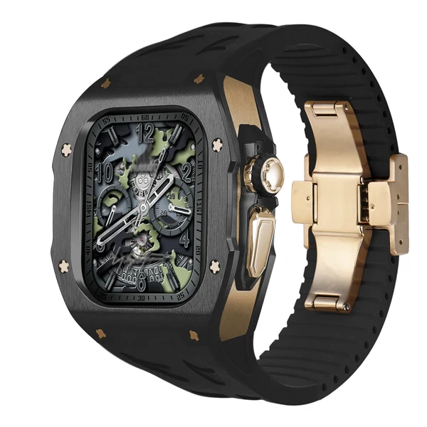 RM7006 Titanium — Czarno-złoty / Czarny / 49 mm