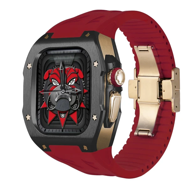 RM7006 Titanium — Czarno-złoty / Czerwony / 49 mm